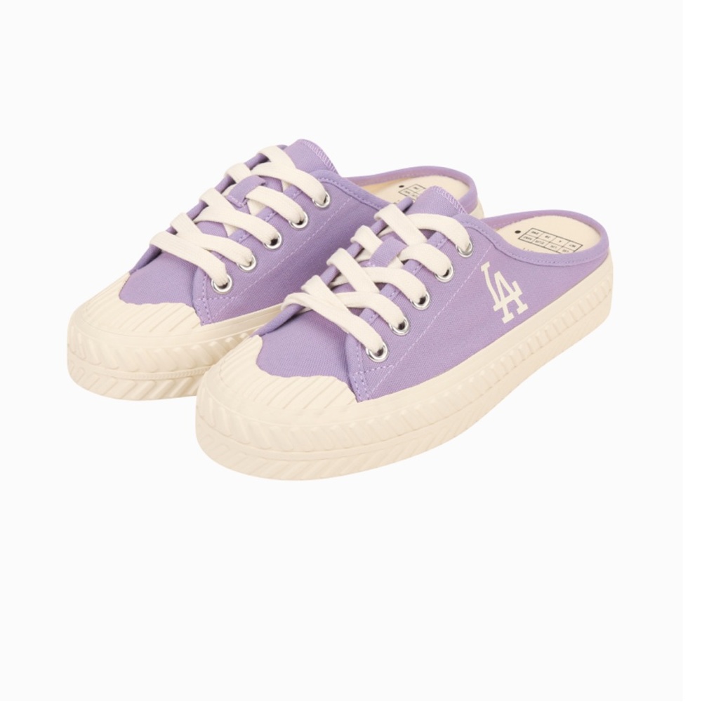 New MLB Lavender Sneakers with Cream Accents